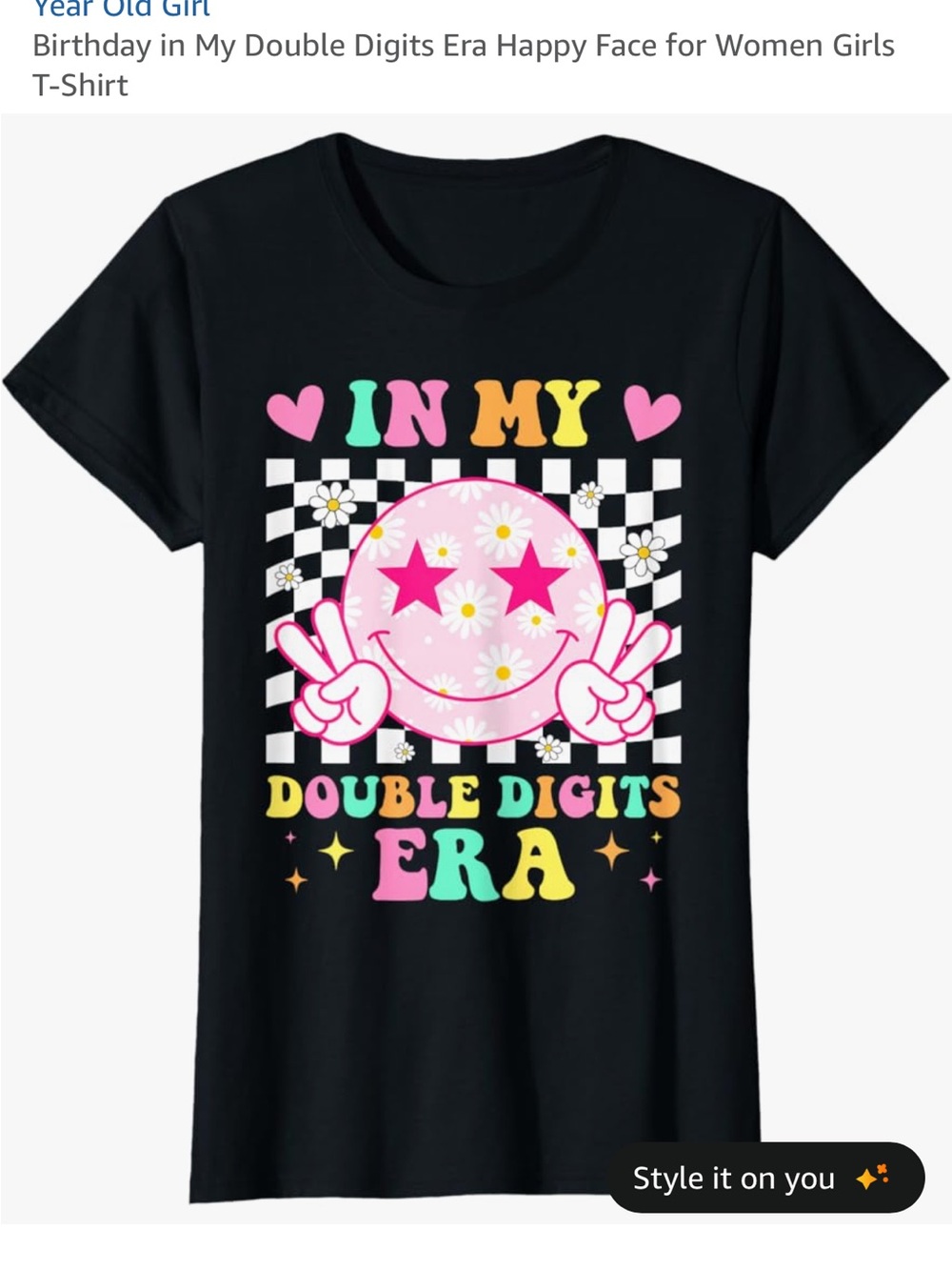 NWOT Graphic Tee -  "In My Double Digits Era"